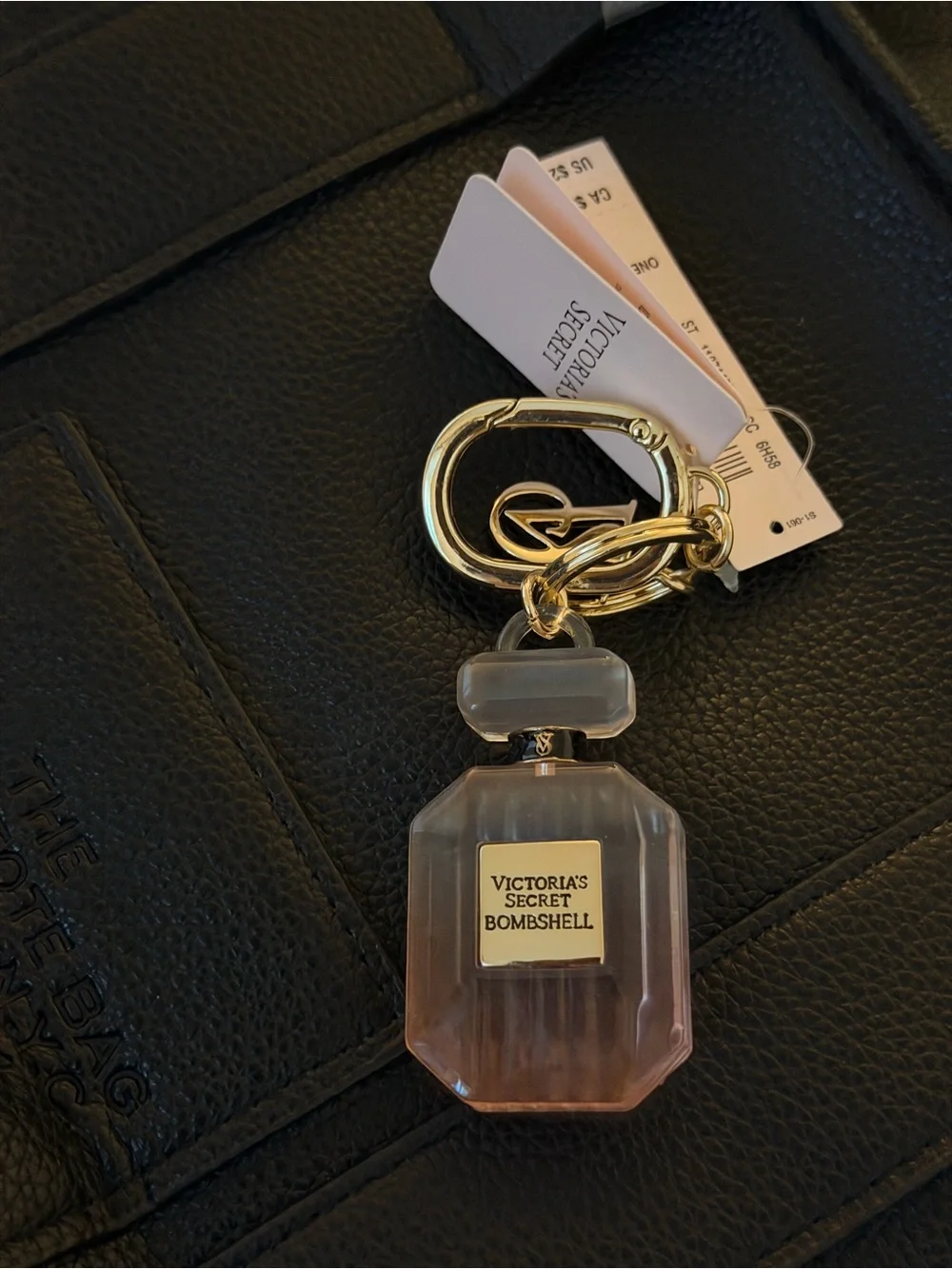 Coach Gold-Tone Keychain with Pink and Lavender Enamel Charms